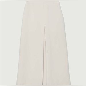 Oak and Fort Midi Skirt with Front Pleat - Cream (Small)